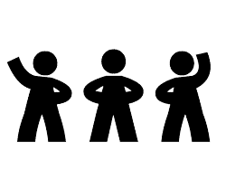 Illustration of three people symbolising community